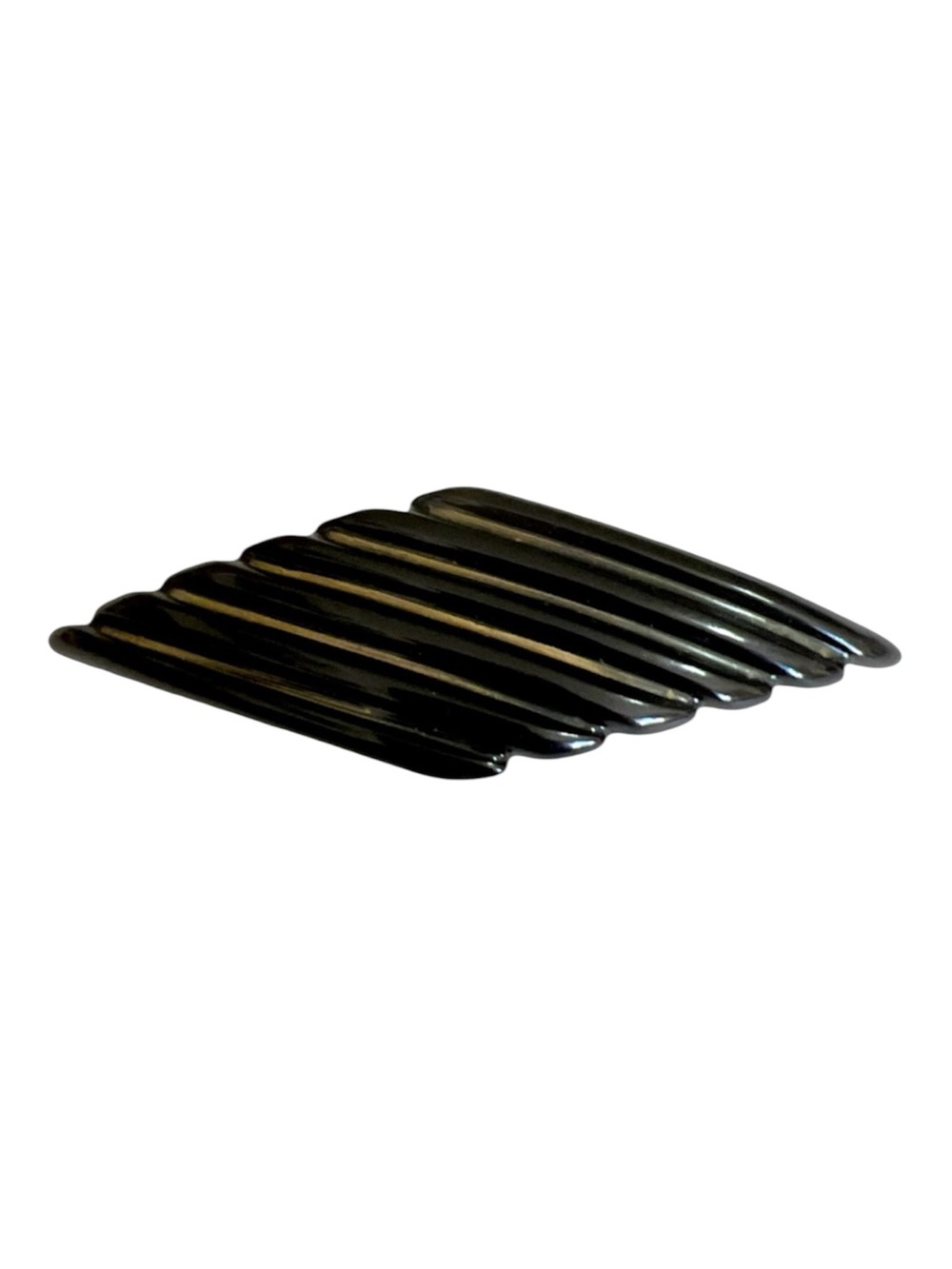 1970’s Vintage Black & Gold Angular French Barrette, Made in France